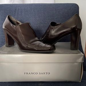 Franco Sarto brown ankle booties